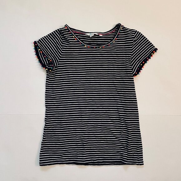 Boden Women's Charlie Pompom Tee, Size XS - Picture 2 of 5